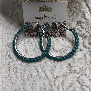 Turquoise Loop Earrings. Brand new!